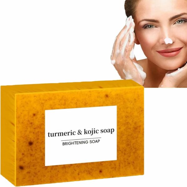 Kojic Acid & Turmeric Soap, Natural Lemon Acne, Dark Spots