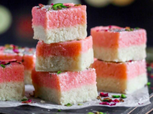 Pink Coconut Barfi